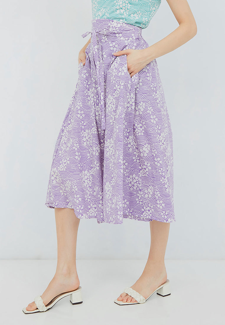 SAKURA さくら LILAC Circle Culottes BATIK