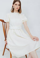 Puff Sleeve Dress White