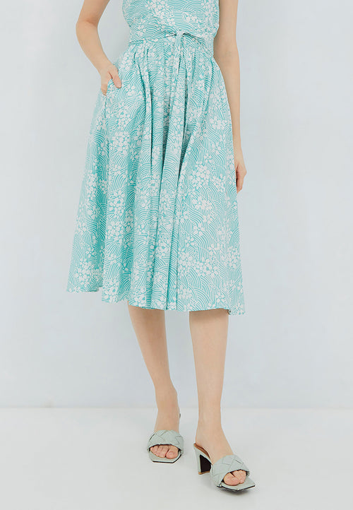 SAKURA さくら MINT Circle Skirt BATIK