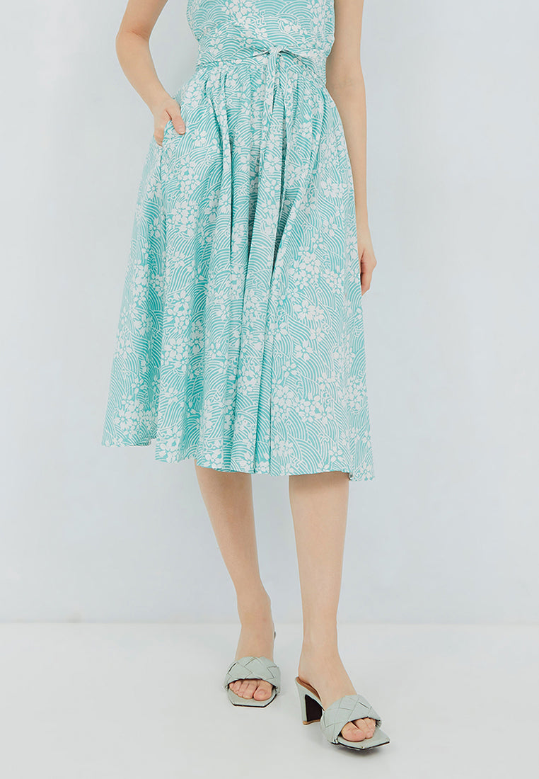 SAKURA さくら MINT Circle Skirt BATIK