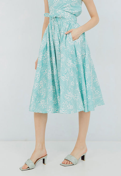 SAKURA さくら MINT Circle Skirt BATIK