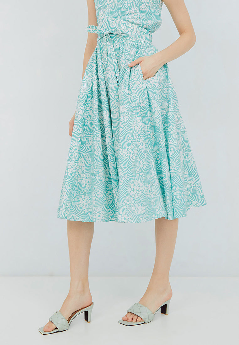 SAKURA さくら MINT Circle Skirt BATIK