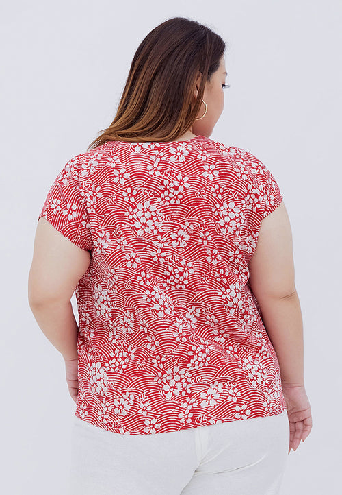 SAKURA さくら RED Multiway Top BATIK