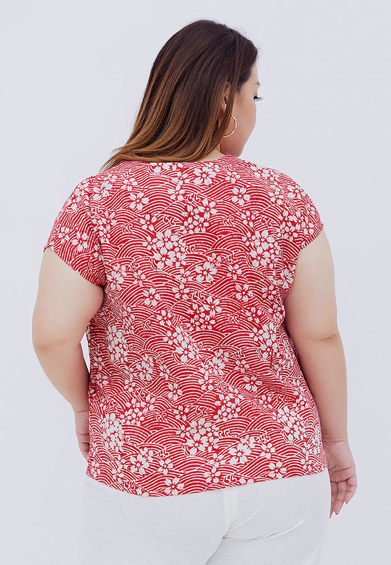 SAKURA さくら RED Multiway Top BATIK