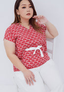 FANS RED Multiway Top BATIK