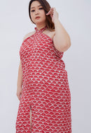FANS Red Sarong Skirt