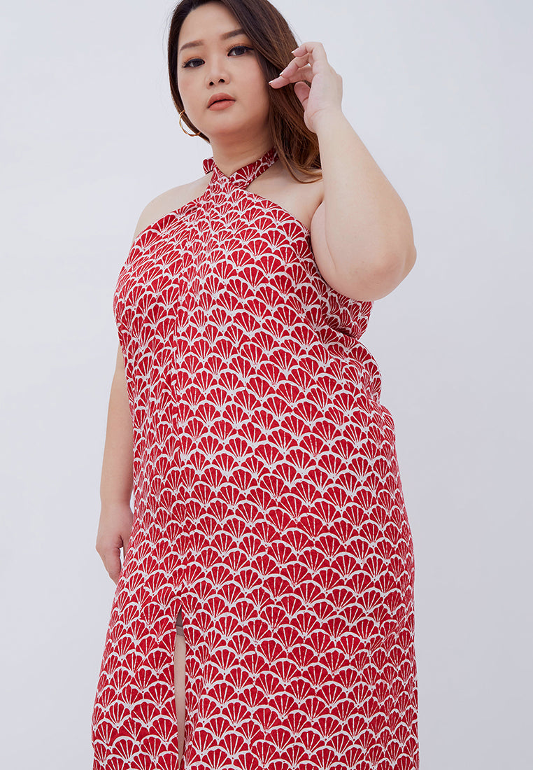 FANS Red Sarong Skirt