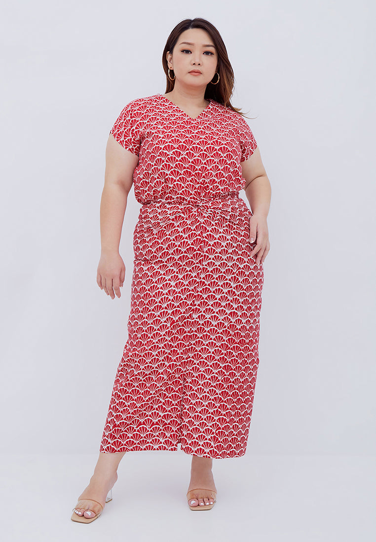 FANS Red Sarong Skirt