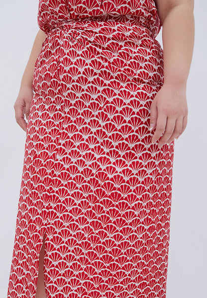 FANS Red Sarong Skirt