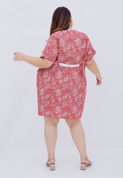 SAKURA さくら RED Kimono Dress BATIK