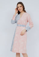 SAKURA さくら Blush Grey Wrap Dress