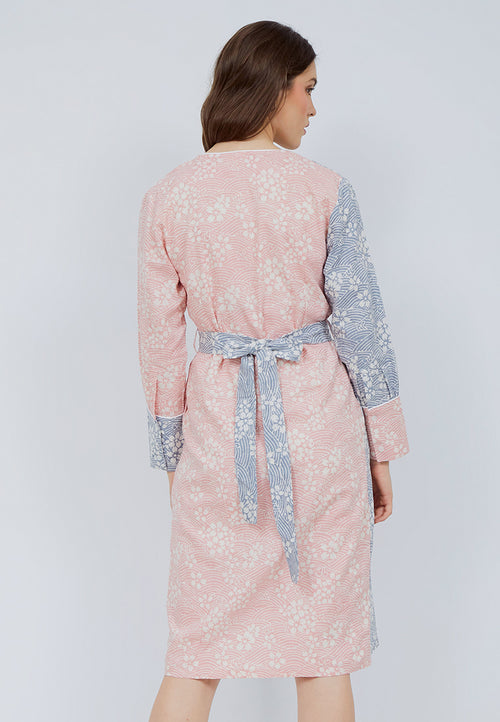 SAKURA さくら Blush Grey Wrap Dress