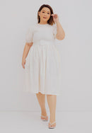 Puff Sleeve Dress White