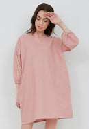 Basic Tunic Dress BLUSH In Cotton Linen
