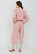 Basic Tunic Shirt BLUSH In Cotton Linen