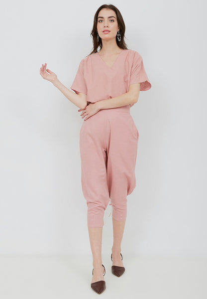 Basic Relax Top BLUSH In Cotton Linen