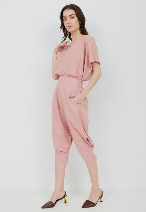 Basic Relax Top BLUSH In Cotton Linen