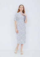 SAKURA さくら GREY Kimono Pencil Dress BATIK