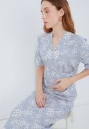 SAKURA さくら GREY Kimono Pencil Dress BATIK