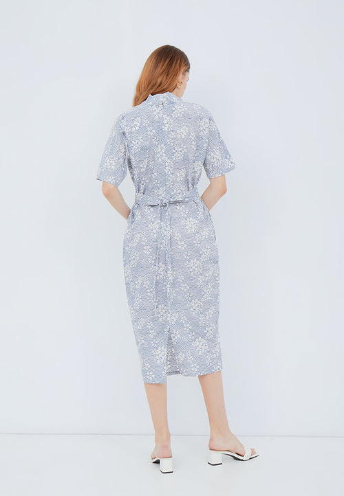 SAKURA さくら GREY Kimono Pencil Dress BATIK