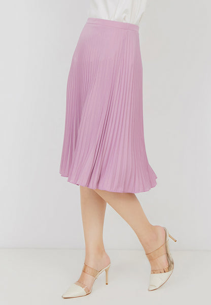 Basic Pleated Skirt Lilac