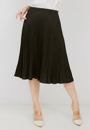 Basic Pleated Skirt Black