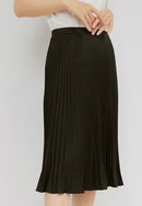 Basic Pleated Skirt Black