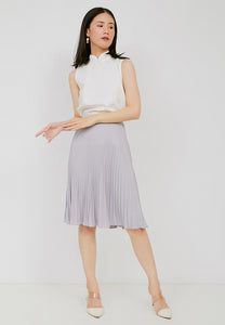 Basic Pleated Skirt Grey