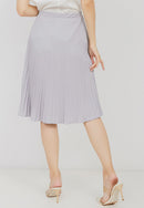 Basic Pleated Skirt Grey