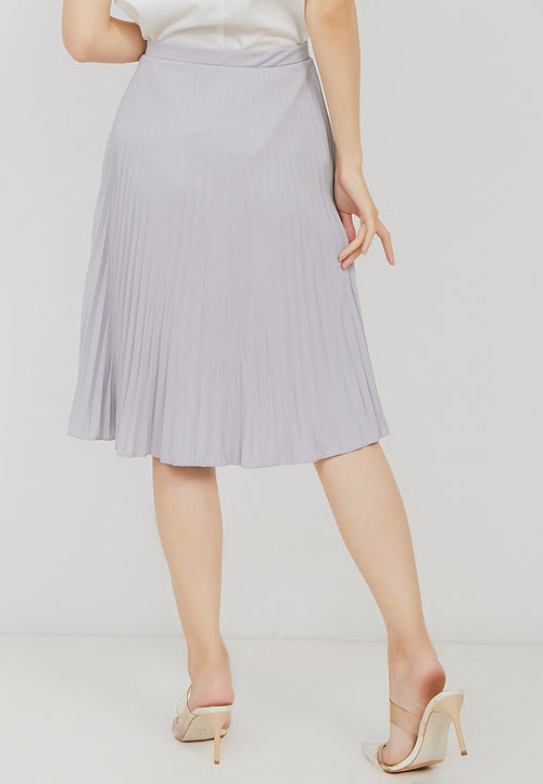 Basic Pleated Skirt Grey