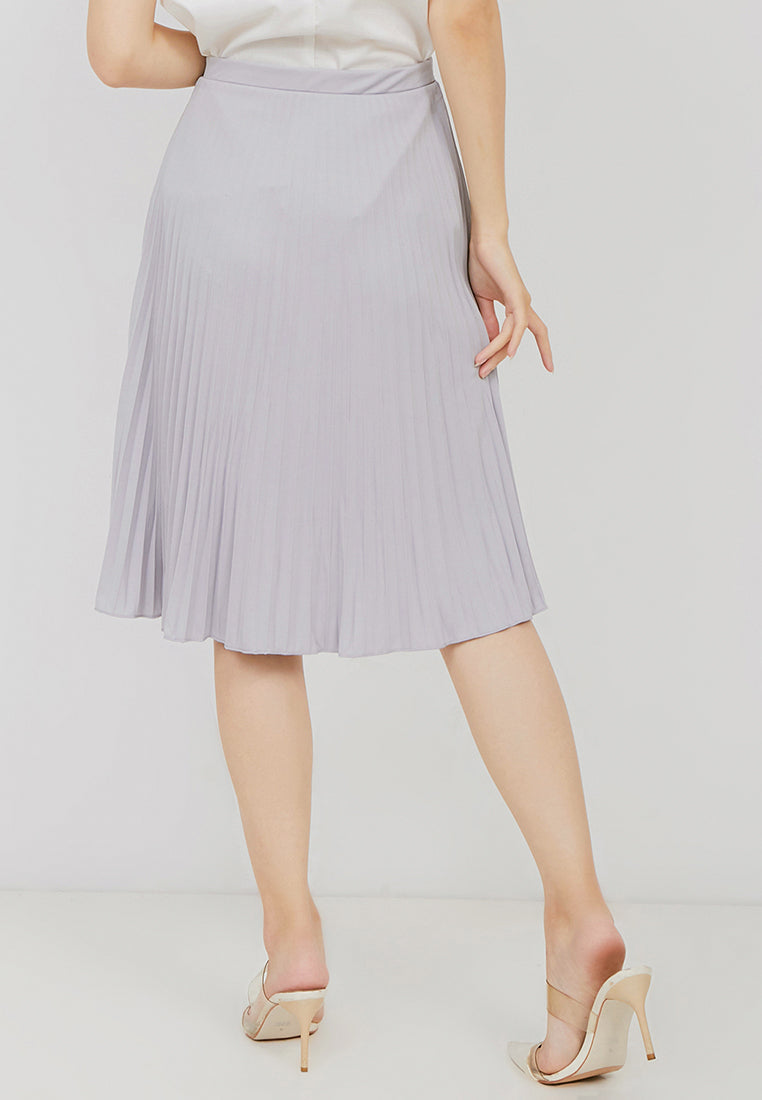 Basic Pleated Skirt Grey