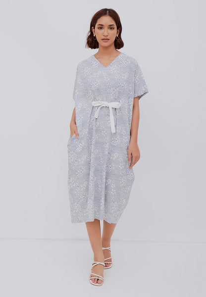SAKURA さくら GREY Midi Kimono Dress BATIK