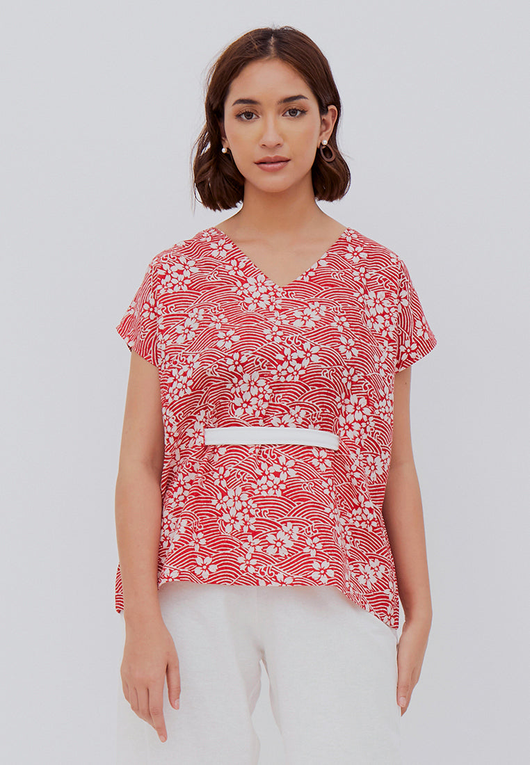 SAKURA さくら RED Multiway Top BATIK