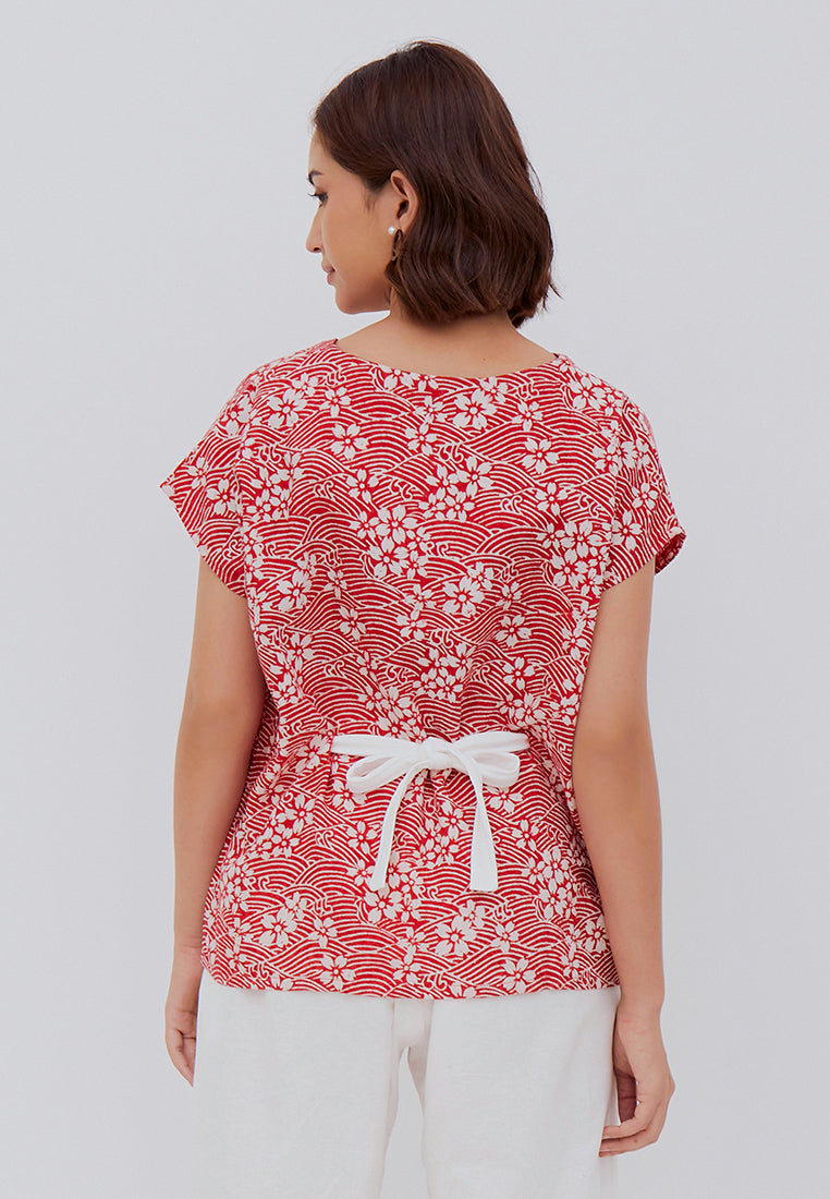 SAKURA さくら RED Multiway Top BATIK