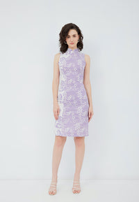 SAKURA さくら LILAC Batik Cheongsam Dress