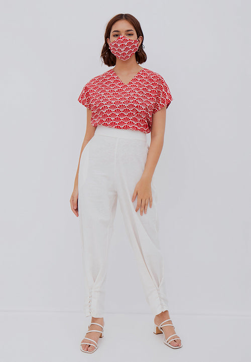 FANS RED Multiway Top BATIK