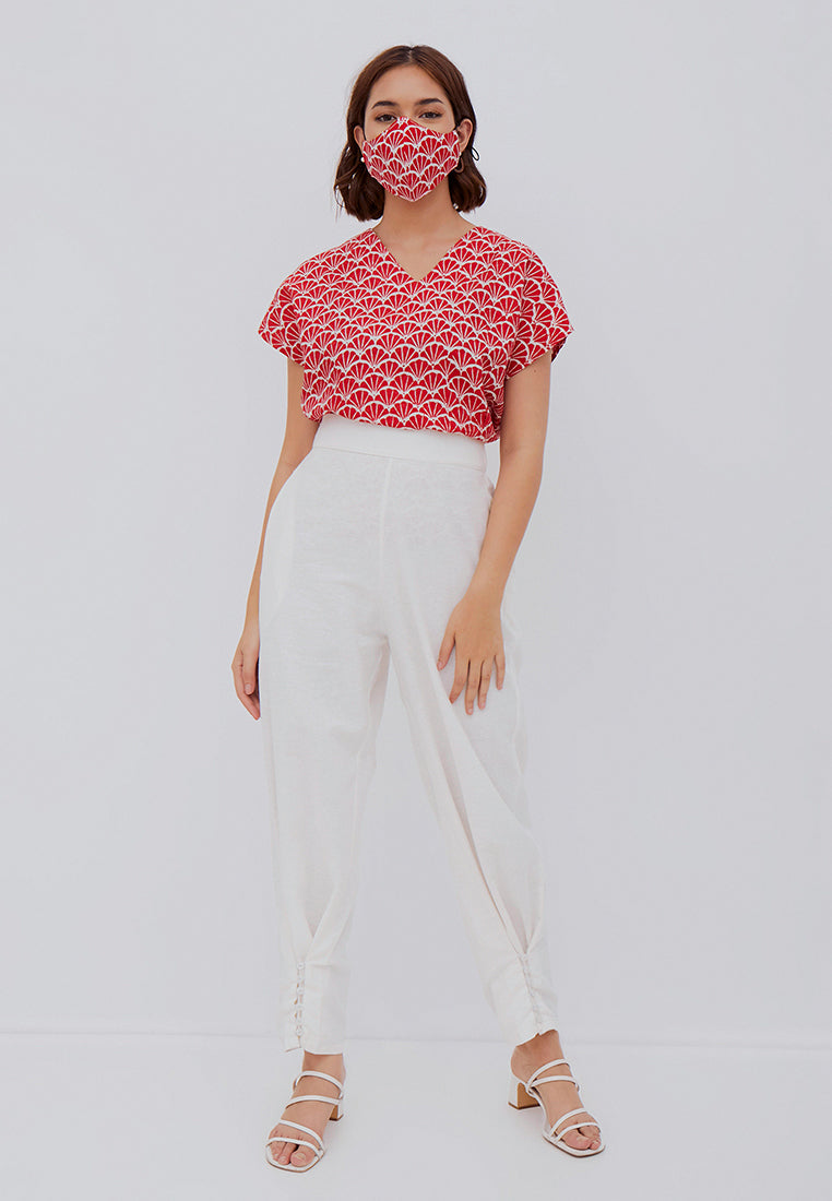 FANS RED Multiway Top BATIK