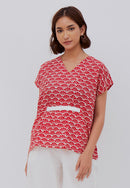 FANS RED Multiway Top BATIK