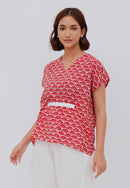 FANS RED Multiway Top BATIK