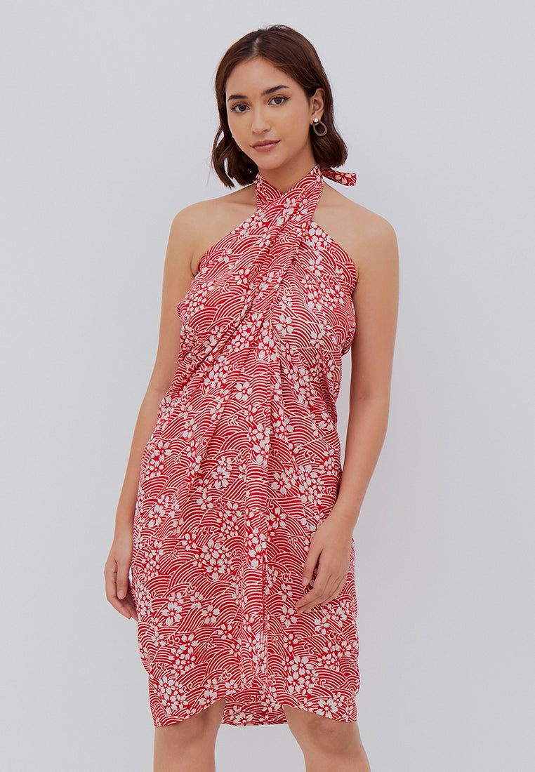 SAKURA さくら Red Sarong Skirt