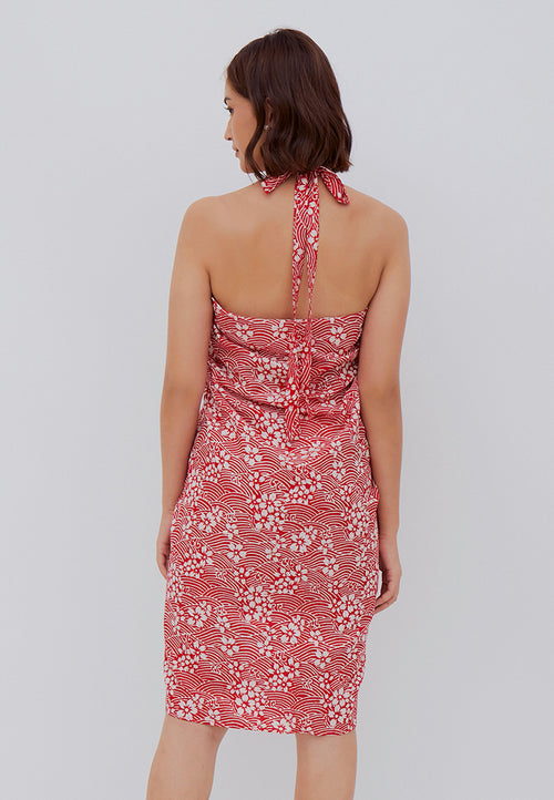 SAKURA さくら Red Sarong Skirt