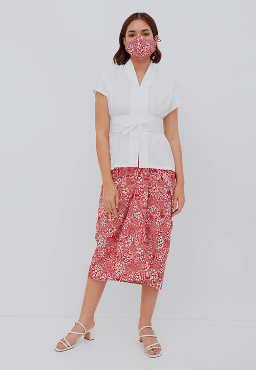 SAKURA さくら Red Sarong Skirt