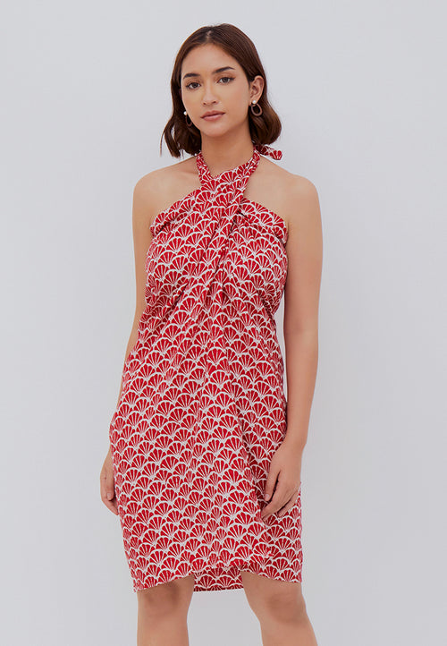 FANS Red Sarong Skirt