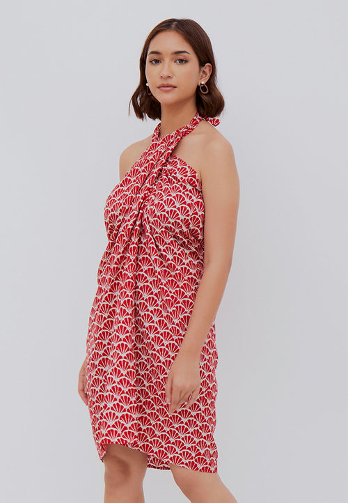 FANS Red Sarong Skirt