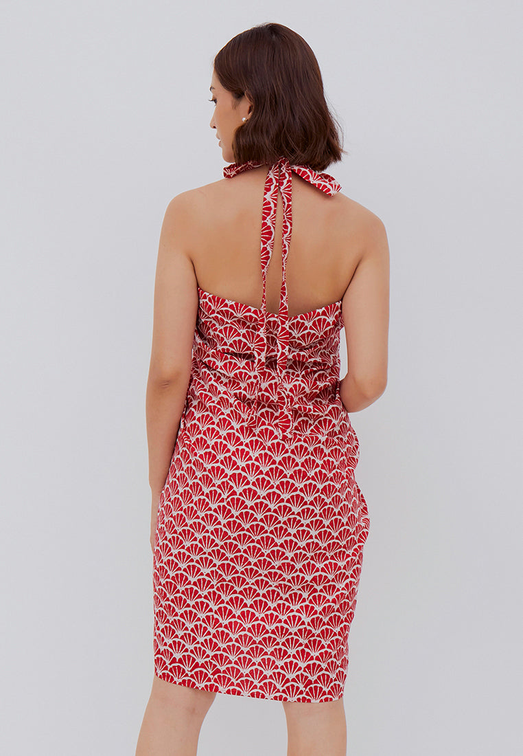 FANS Red Sarong Skirt