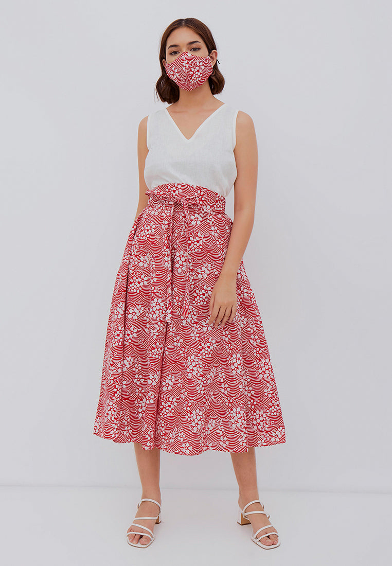 Linen Sleeveless Top in White