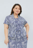 SAKURA さくら Navy Kebaya Top Batik