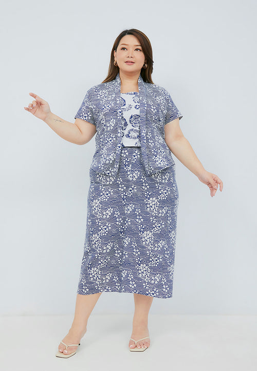SAKURA さくら Navy Kebaya Top Batik
