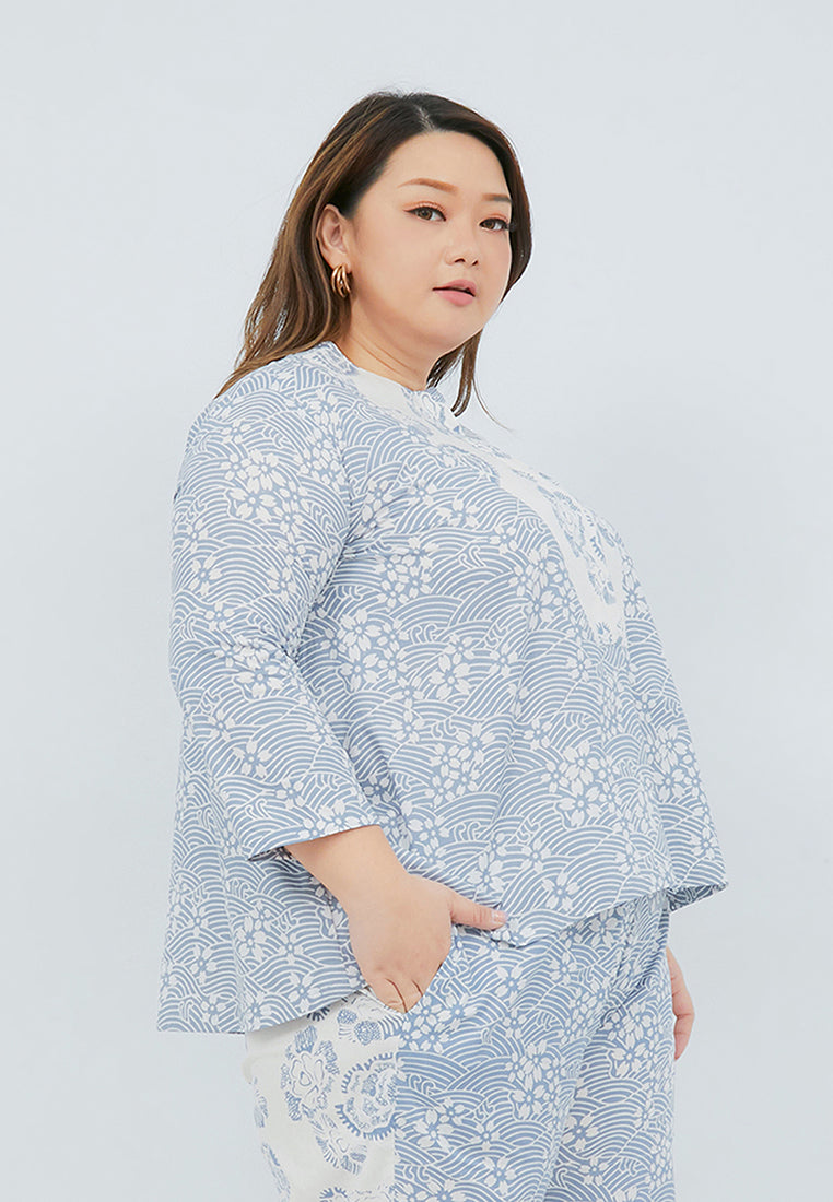 SAKURA さくら Grey Trapeze Shirt
