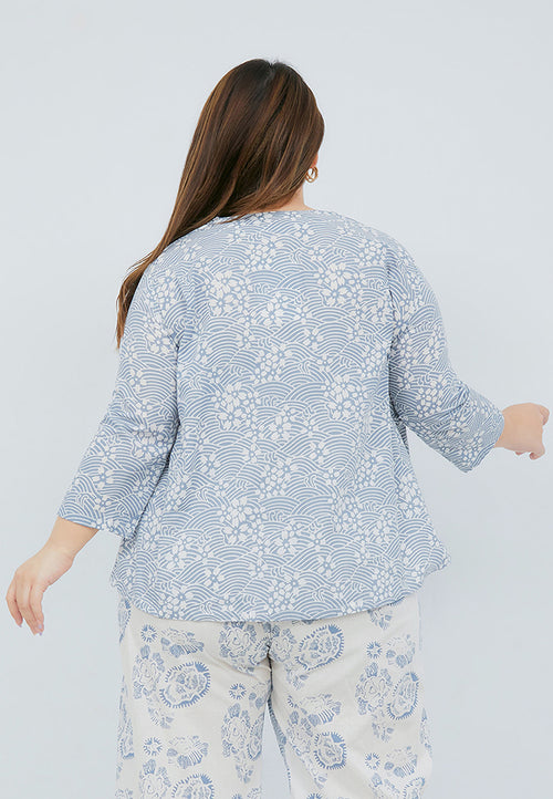 SAKURA さくら Grey Trapeze Shirt
